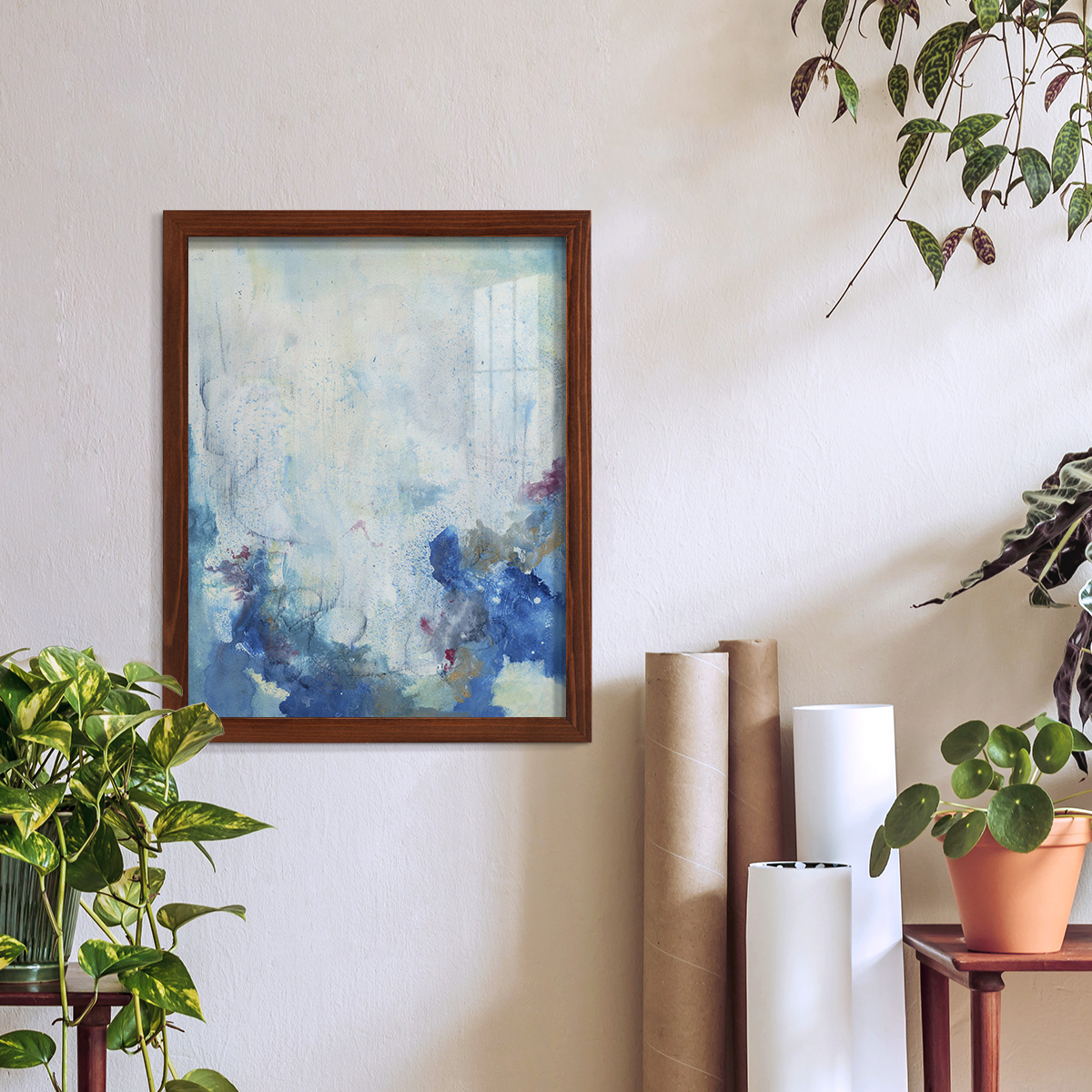 In the Mist II - Framed Print w/glass - Chestnut