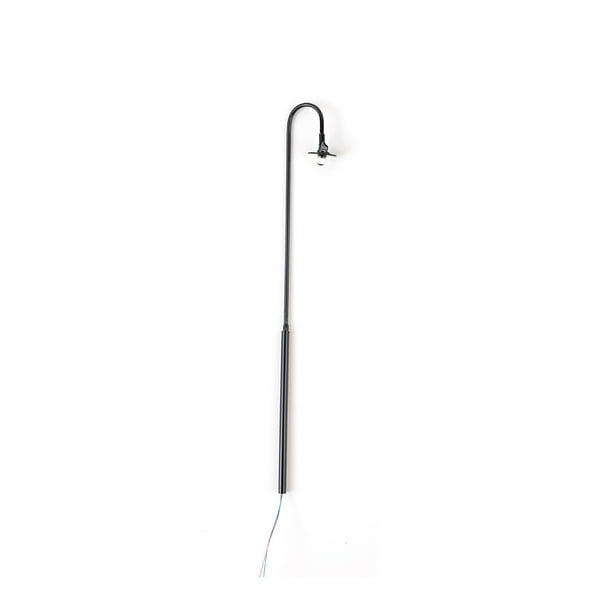 Naiovety Farolas de cabeza curvada a escala 1:50, modelo de 3V/12V, diseño de fabricación, lámpara de poste LED, farola de luz de musgo Artesanía Luz negra/blanca