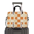 thumbnail image 2 of FORMRS 16" Laptop Bag Carrying Sleeve Case with Handle Travel Shoulder Briefcase, Orange Checkered Pattern, 2 of 8