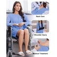 thumbnail image 3 of Pinspark Open Back Hospital Gowns for Women Tear Away Snap Long Sleeve Womens Hospital Gowns Adaptive Clothing for Women, 3 of 6