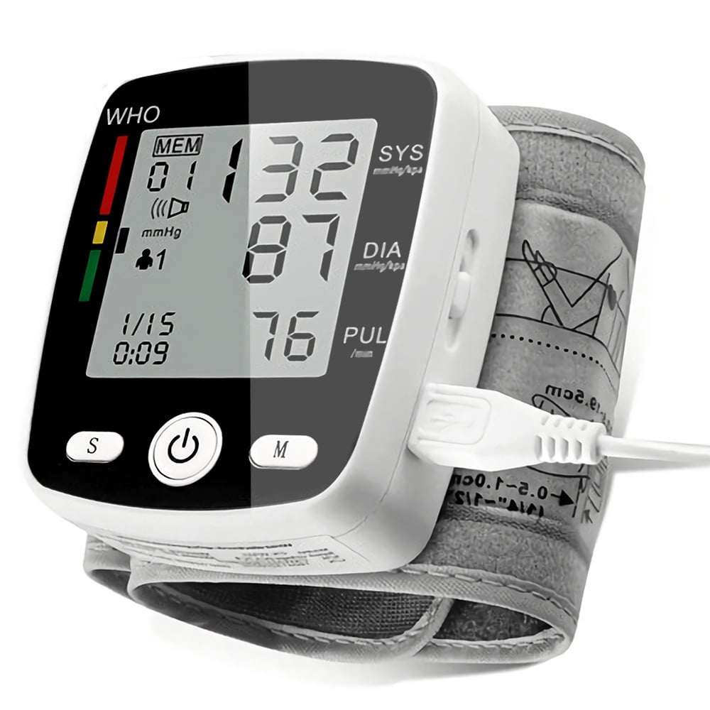 Blood Pressure Machine, USB Rechargeable Wrist Blood Pressure Monitor