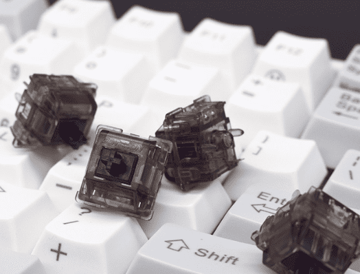GATERON Ink V2 Black Linear Keyboard Switches, 60gf 5-Pin Plug-In LED Compatible Switches for MX Mechanical Keyboards, Durable Typing & Gaming Switches (Black, 35PCS)