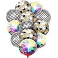 thumbnail image 1 of 9 Piezas de 22 Pulgadas 4D Globos Plateados,  Globos de Bola de Discoteca 4D, Disco Ball Decoracion, Bola Disco Decoracion, Decoración de la fiesta de año nuevo de cumpleaños de disco, 1 of 8