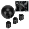 Universal Car Gear Shifter Lever Round Ball Shape Aluminium Shift Knob Adapter Kit Black