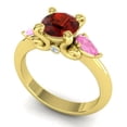 thumbnail image 2 of 2.50 Carat Round Cut Garnet & Pink Sapphire Gemstone Latest Wedding Ring for Ladies Solid 18K Yellow Gold Size 7 by Diamond-Capitals, 2 of 8