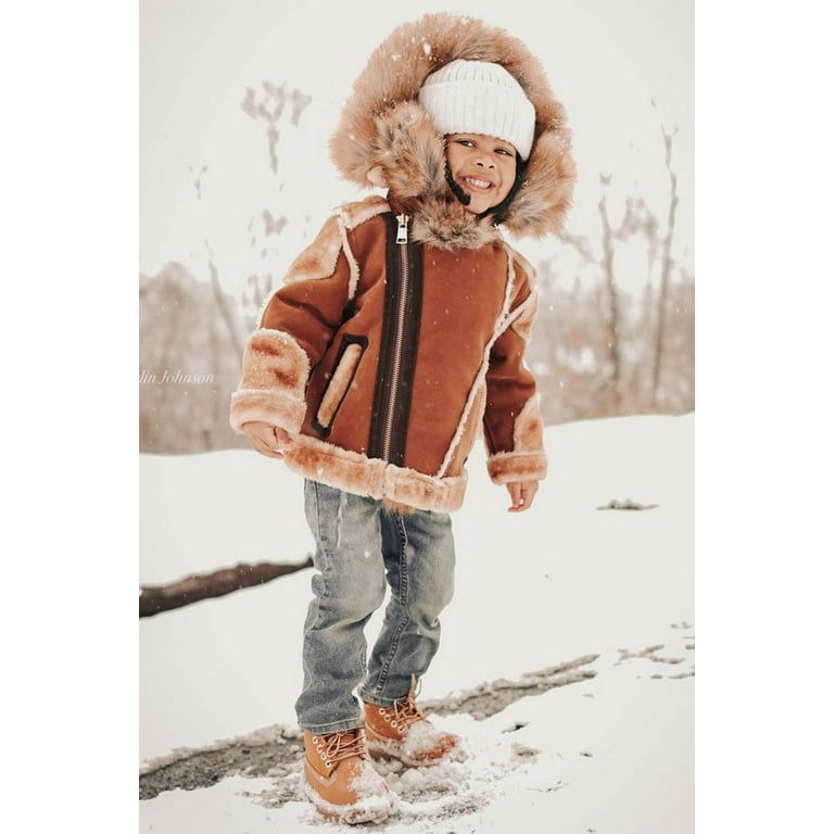 Jordan Craig Kids EL Jefe Shearling Moto Jacket Cognac Walmart