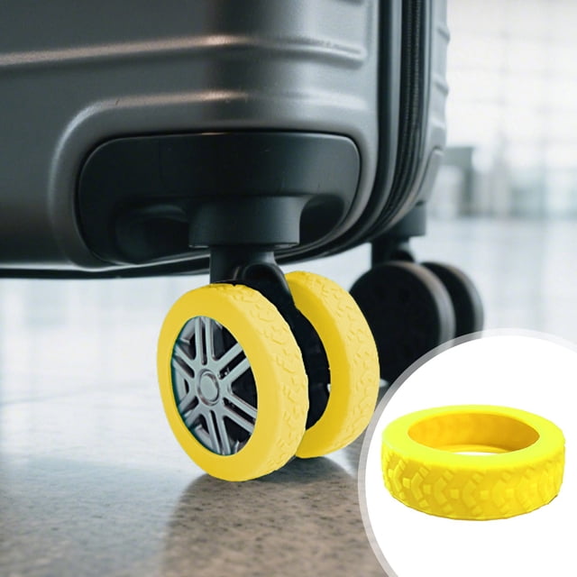 Protectores de Ruedas de Equipaje, Fundas de Silicona para Maletas de Doble Rueda, Accesorios de Viaje Reductores de Ruido y Resistentes a Rayaduras, Paquete de 8