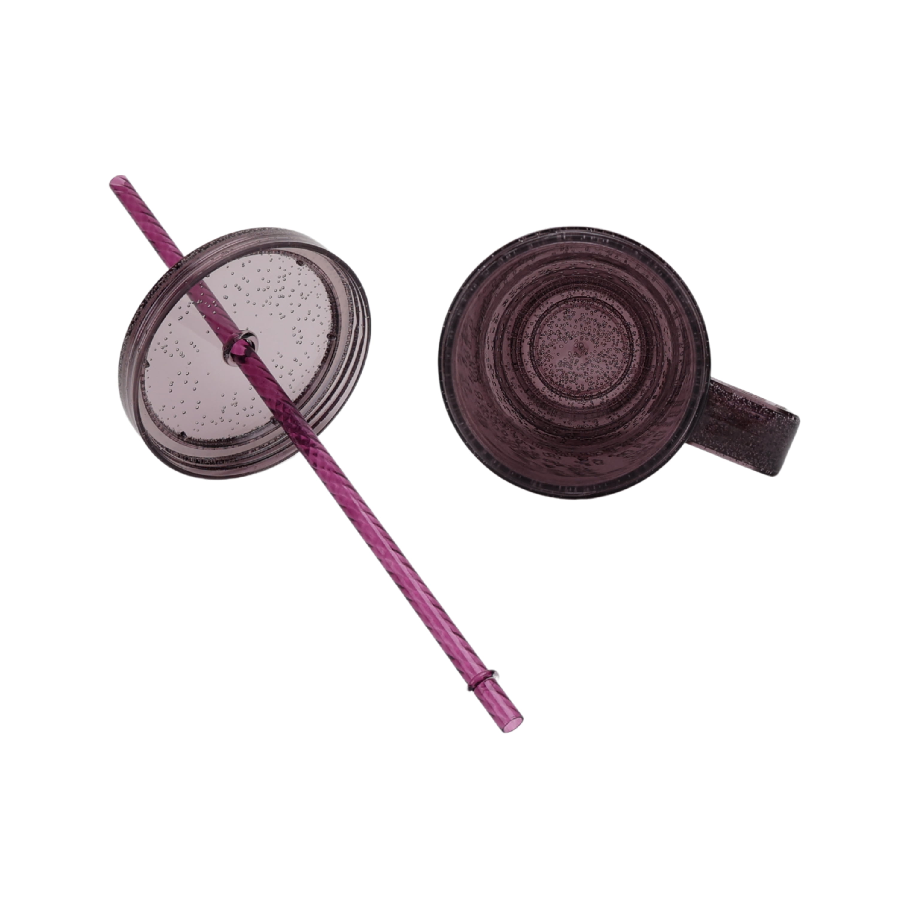 Mainstays 30 oz Purple Bubble Pattern Tumbler with Handle