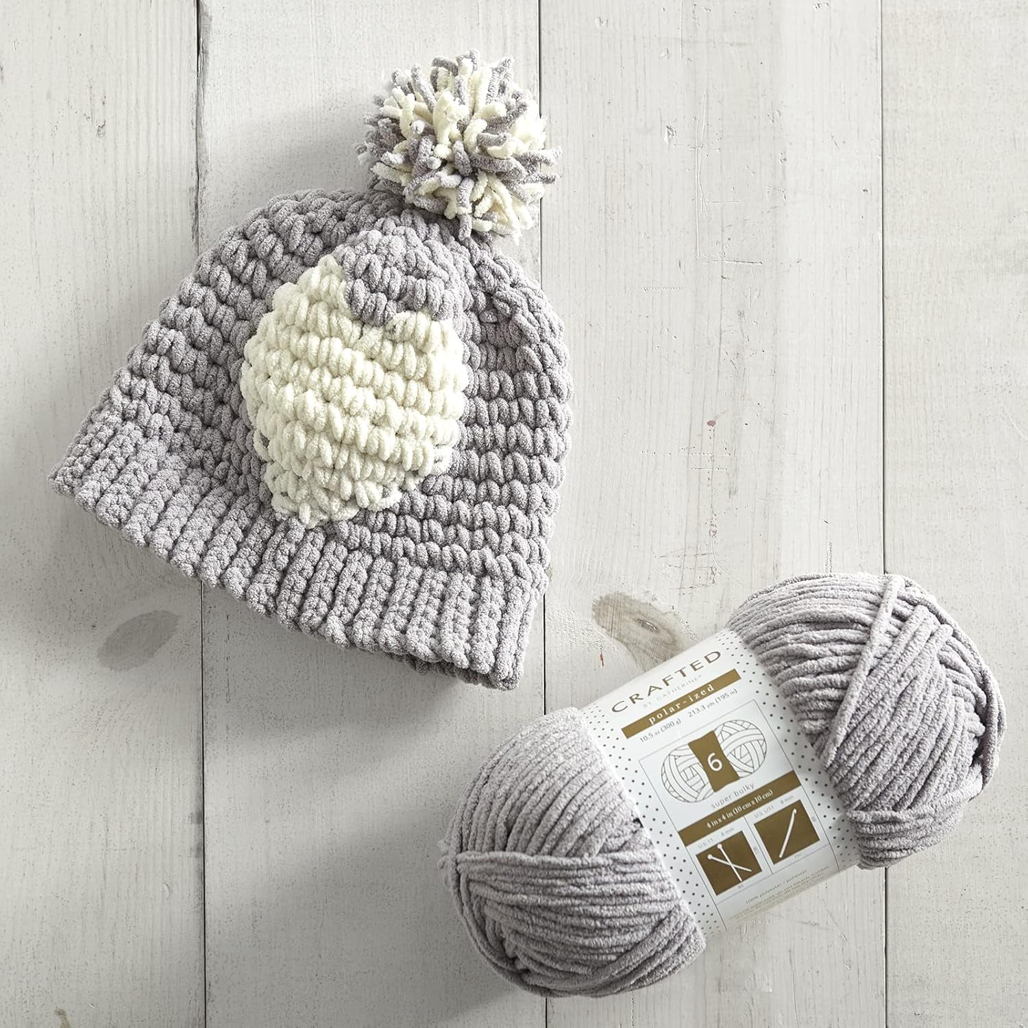 Crafted by Catherine Baby Blue Multi Polarized Super Bulky Yarn, 213 Yards, 10.5oz/300g (4 Pack)