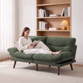 thumbnail image 6 of CHITOOMA 75" Futon Sofa Bed with Adjustable Backrest and Armrests, Convertible Sleeper Couch for Living Room, Bedroom, Apartment or Office, Green, 6 of 10