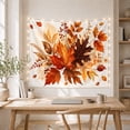 thumbnail image 5 of Autumn Maple Leaf in a Dense Botanical Cluster, Warm Watercolor-Inspired for Boho Decor Lovers, Autumnal Wall Art, Housewarming Gift Tapestry Wall Hanging for Living Room, Bedroom and Dorm, 5 of 7