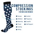 thumbnail image 2 of FORMRS Womens Knee High Socks Casual Long Thick Travel Daily Wear, 2 Pairs, Navy Blue Baseball Pattern, 2 of 6