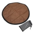 thumbnail image 4 of Cojín circular para exteriores marrón, portátil, plegable, con asiento y tapete aislante térmico para acampar, pescar y hacer picnics, 4 of 8