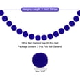 thumbnail image 2 of Uxcell 2Pcs Felt Ball Garland Blue Pom Pom Garland Handing Balls 7.55 Feet Long 20 Balls for Christmas, 2 of 6