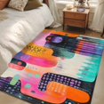 thumbnail image 4 of 3'x5' Area Rugs, Colorful Geometric Indoor Outdoor Area Rug for Living Room Bedroom, Contemporary Abstract Color Block Washable Bathroom Rugs Kitchen Floor Carpet Mats Home Decor Aesthetic, 4 of 8