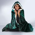 thumbnail image 3 of Polynesian Turtle Valentine Hooded Blanket You And Me Turquoise Hibiscus Heart, 3 of 5