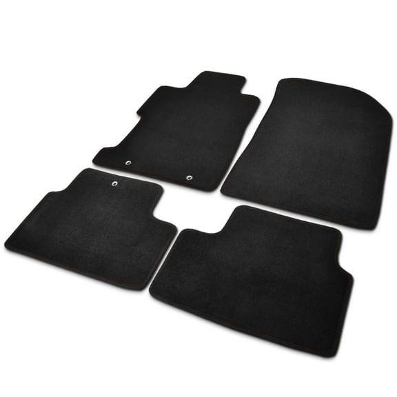 Spec-D Tuning 4PC Black Fabric Carpet Floor Mats Custom Fit Compatible with 2006-2010 Honda Civic 2Dr Coupe