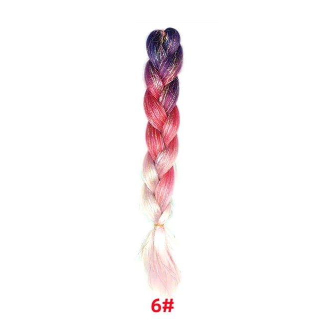 XWSHYW Pelucas Tejido a Mano Tiro de Seda Trenza Sucia Oro Brillante y Seda Trenza Grande Trenzado de Cabello Pirofilamento Trenzas de Cabello Extensión 24 Pulgadas Brillo Extensión de Cabello Trenza
