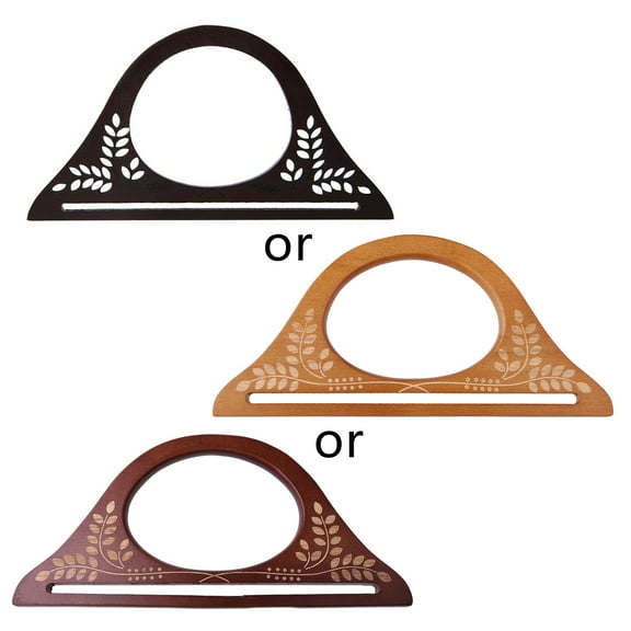 SIEYIO Wood Handle Purse Frame Wooden Bag Handle DIY Handbag Accessories