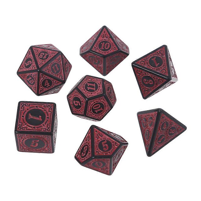 Dados de resina multifacéticos, accesorios para juegos, juguetes educativos, accesorios para clubes y fiestas, color rojo