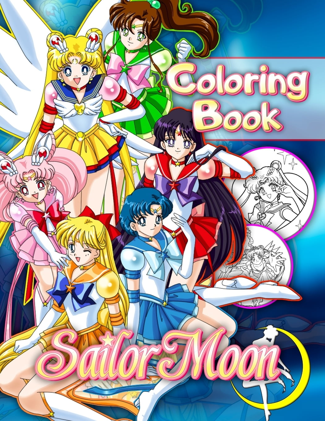 Sailor Moon Coloring Book Great 40 Illustrations for Kids (Paperback