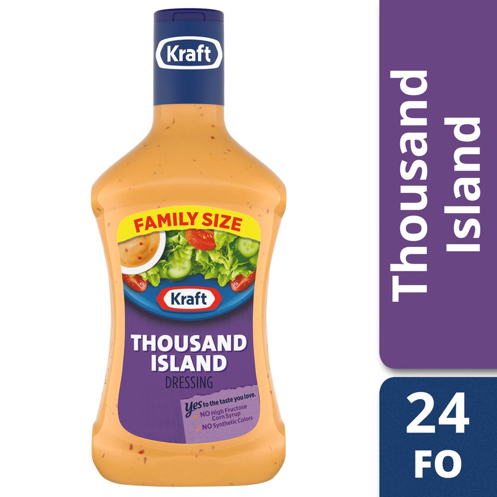 (2 Pack) Kraft Thousand Island Dressing, 24 Fl Oz Bottle