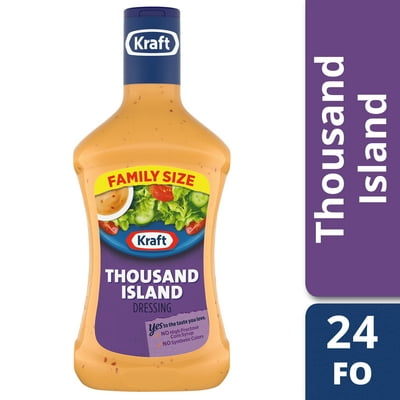 2 Pack) Kraft Thousand Island Dressing, 24 Fl Oz Bottle