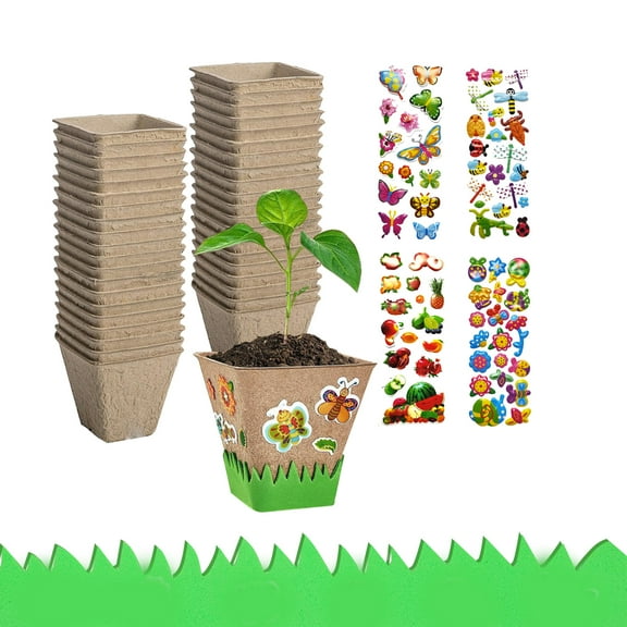 Eco-Friendly Biodegradable Peat Pots for Spring Planting | Fun Gardening Activities for Kids, Educational Plant Starter Kit
