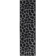 thumbnail image 1 of Animal Collection Custom Size Animal Print Area Rug for Living Room, Dining Room, Kitchen, Bedroom, Kids, Giraffe Black Grey - 6' x 15', 1 of 1