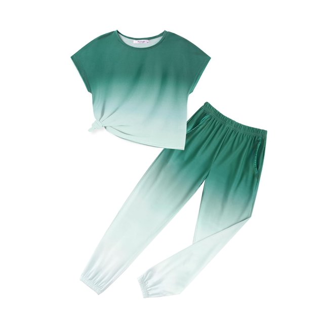 Conjunto de ropa Arshiner, chándal de verano de 2 piezas para niñas, de 6 a 7 años