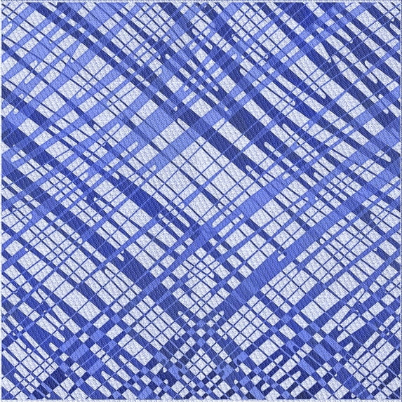 Ahgly Company Machine Washable Indoor Square Transitional Blue Angel Blue Area Rugs, 8' Square