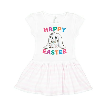 

Inktastic Happy Easter Adorable Bunny Gift Toddler Girl Dress