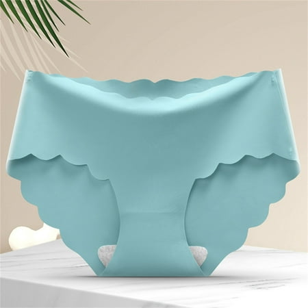 FUNUONY Big Sale!! 2025 Trendy Panties for Women Soft Underwear High Waist Cheeky High Cut Stretch Ladies Briefs Women s Breathable No Show Stretch Ice Silk Underwear Bikini Underwear Briefs Blue Xxl