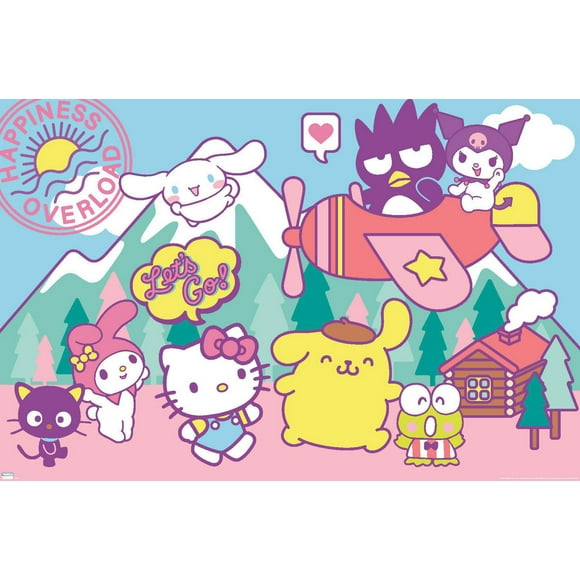 Hello Kitty and Friends: 22 Spring - Happiness Overload Wall Poster, 22.375" x 34"