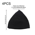 thumbnail image 7 of Slccxzc Black Knitted Mesh Skull Cap 4-Pack Lightweight Breathable Crochet Beanie Cap Adults Outdoor Daily Headwear, 7 of 7