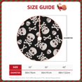 thumbnail image 3 of KLL black white Skull bone Christmas Tree Skirt 30" ,Party Decorations Farmhouse for Christmas Decorations Holiday Party, 3 of 6