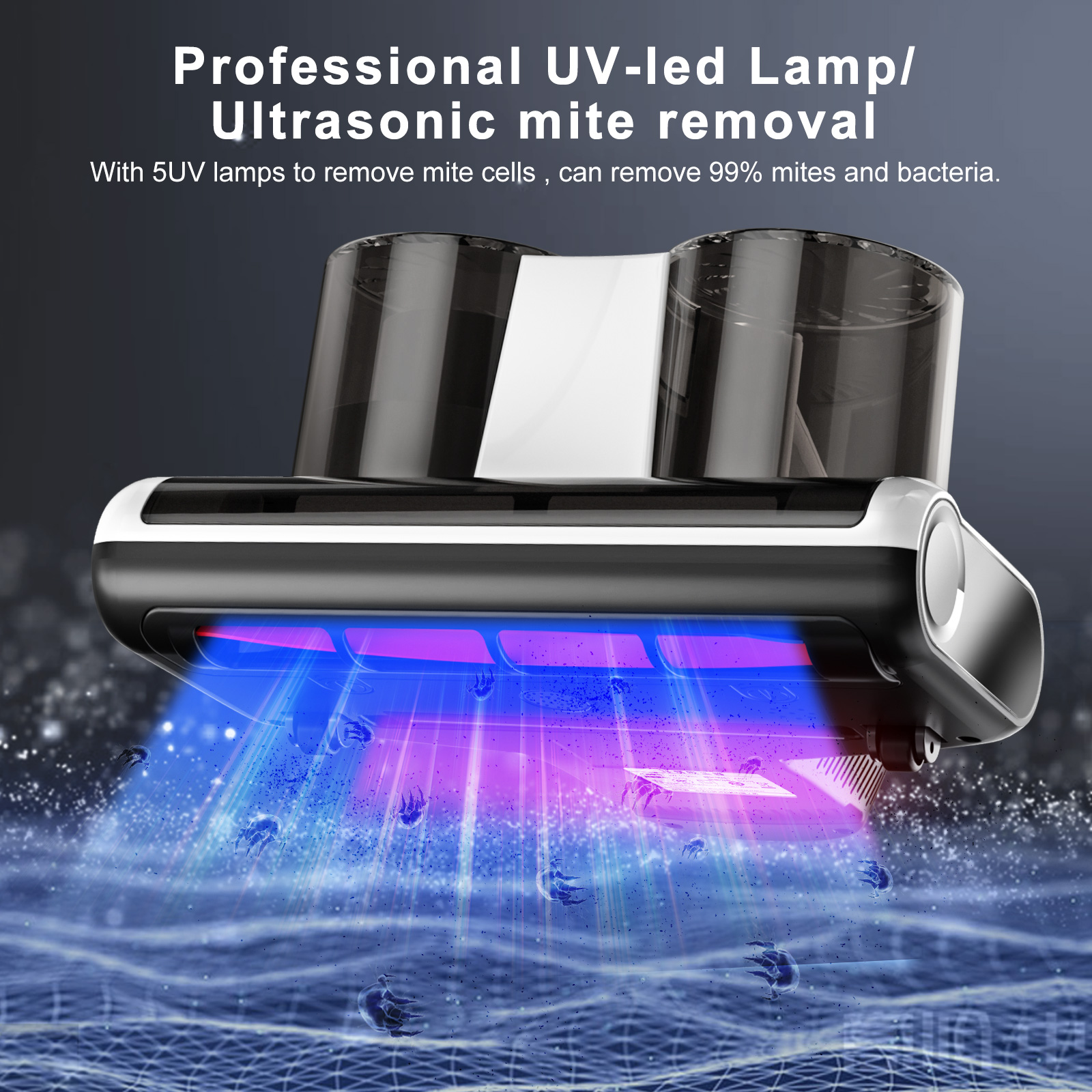 Aizmei 110V Bed Vacuum Cleaner -UV Mattress Vacuum Cleaner- HEPA Filtration