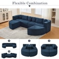 thumbnail image 4 of Boneless Couch Modular Sectional Sofa 114.9" Free-combined Sofa Couch Sofa Bed Compression Sofa with Deep Seating and Curved Design for Living Room, Black, 4 of 27