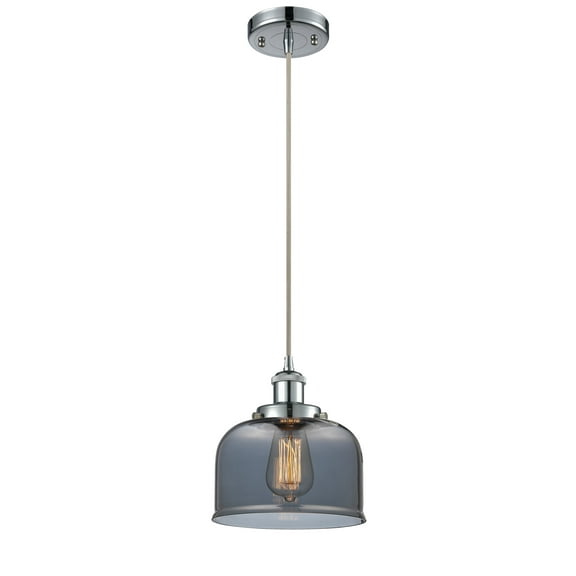 Innovations Lighting 916-1P Large Bell Large Bell 8" Wide Mini Pendant - Polished Chrome /