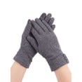 thumbnail image 2 of Deago Womens Winter Warm Gloves With Sensitive Touch Screen Texting Fingers, Fleece Lined Windproof Gloves (Gray), 2 of 8