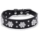 thumbnail image 1 of Collar para perro con pedrería - Piel sintética - Talla ajustable - Tallas S, M, L - Negro, 1 of 5