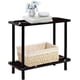 thumbnail image 1 of Mesa Centro Lateral Minimalista Madera Doble Repisa 60cm Color Negro Marmoliado, 1 of 8