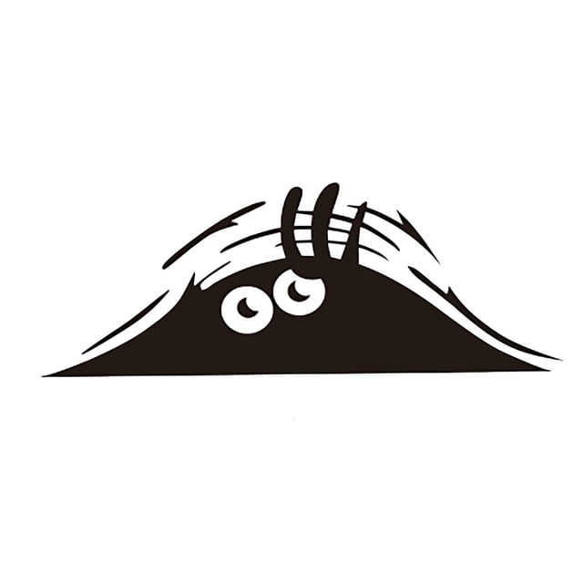 Less Than 5 Stickers Stickers Vinyl Graphic Auto Car M^onster Accessories Walls Car Peeking Windows Decals Car Decal Wall Sticker