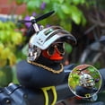 thumbnail image 3 of Pato Negro Con Casco Hélice Coche Onda Rompiendo Auto Decoración Interna Adornos, 3 of 4