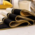 thumbnail image 4 of Camino de mesa Avigers decorativo de lujo en negro y blanco dorado, 4 of 7