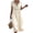 Beige, variant on Domzest Summer Dresses for Women Crew Neck Half Ruffle Sleeve Hollow Out Waist Midi Dress 2026 Casual Loose Fit Beach Vacation Outfits Light Blue M