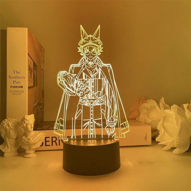 Luz nocturna Nijisanjis Mystas Rias 3D LED que cambia de color
