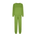 thumbnail image 3 of WREESH 2025 Womens Plaid Print Christmas Family Matching Pajamas 2-Piece Set Cozy Holiday Lounge Pants Tee Sleepwear Homewear, 3 of 7