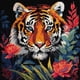 thumbnail image 2 of Kit Punto Cruz Tigre Impreso Hilo Algodón Ecológico Bordado 14CT 40x40cm, 2 of 9