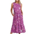 thumbnail image 1 of EQWLJWE Robes à Paillettes à Étages pour Femmes avec Poches, Robes d'Été pour Femmes 2024 Vacances Tendance Décontractée Robe T-Shirt à Manches Courtes, Robes d'Été à Étages de Plage pour Femmes 2024, 1 of 4